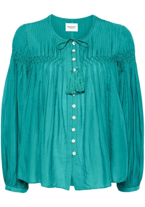 MARANT ÉTOILE Abadi pintuck blouse - Green
