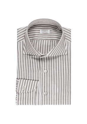 BORRIELLO NAPOLI striped shirt - Brown