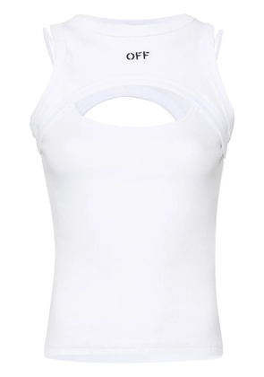 Off-White layered-design ribbed top