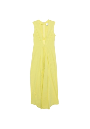 Alysi V-neck gathered maxi dress - Yellow