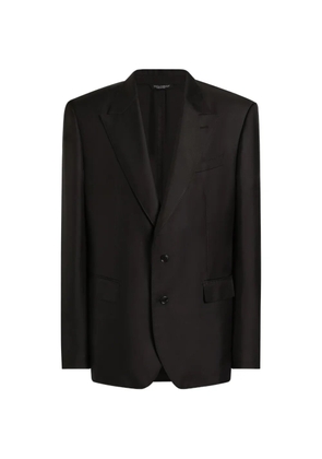 Dolce & Gabbana Sicilia light single-breasted silk twill jacket - Black