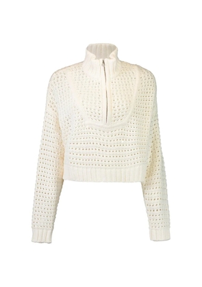 STAUD Hampton open-knit jumper - White