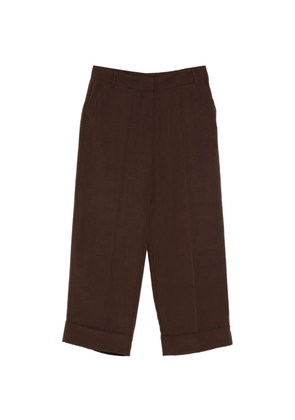 Pennyblack pressed-crease turned-up trousers - Brown