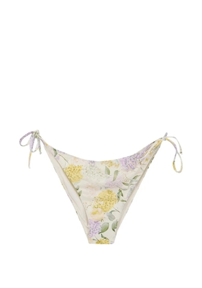 MC2 Saint Barth Virgo floral-print side-tie bikini bottoms - Neutrals