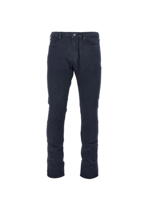 Emporio Armani logo-plaque slim-fit jeans - Blue