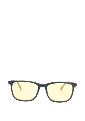 Ultem rectangle-frame clip-on glasses - Blue