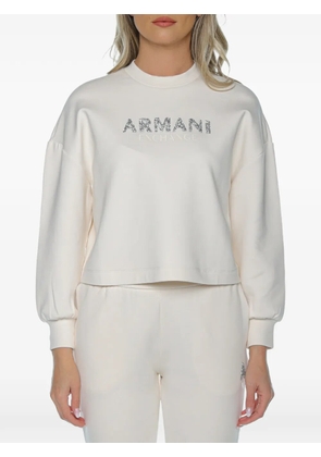 Armani Exchange logo-embellished sweatshirt - White