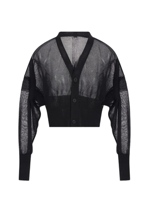 CFCL sheer-knit V-neck cardigan - Black