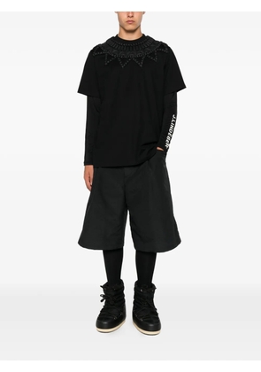 RAXXY quilted-detail T-shirt - Black