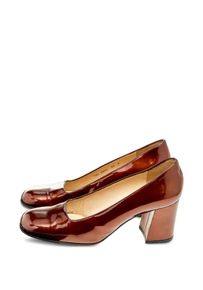 Gucci Pre-Owned patent leather block-heel pumps - Brown