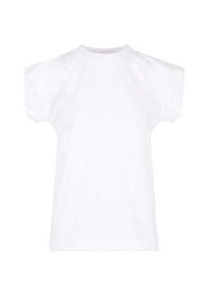 Plan C puff-sleeve graphic-print T-shirt - White