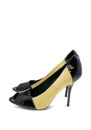 Gucci Pre-Owned panelled peep-toe pumps - Black