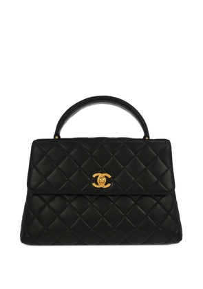 CHANEL Pre-Owned 1966-1997 Kelly CC turn-lock quilted tote bag - Black