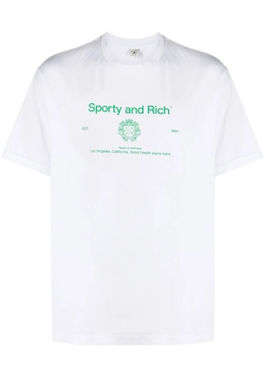 Sporty & Rich Crest logo-print T-shirt - White