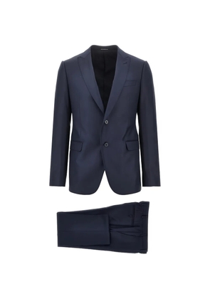 Emporio Armani single-breasted wool suit - Blue