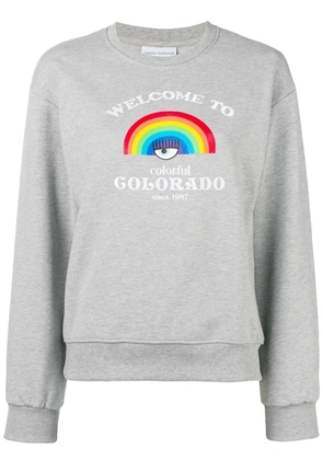 Chiara Ferragni rainbow print sweatshirt - Grey