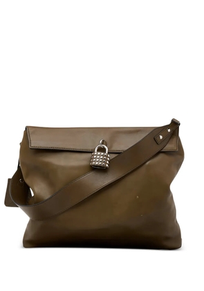 Burberry Pre-Owned studded-lock messenger bag - Green