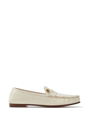 Versace Guanto leather loafers - Neutrals