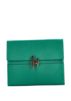 Hermès Pre-Owned Cinhetic Chevre Mysore clutch bag - Green