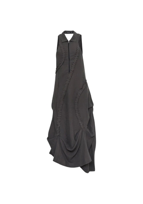 Open YY ruffle-trimmed maxi dress - Grey