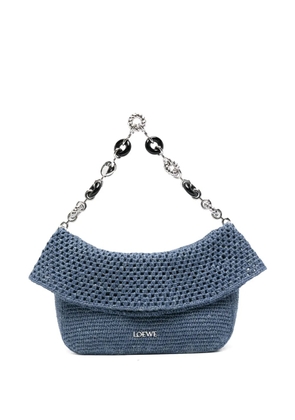 LOEWE Paula's Ibiza crochet chain-link shoulder bag - Blue