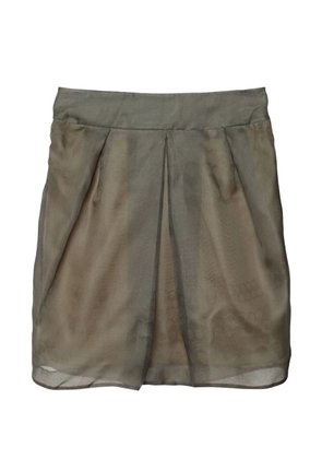 Valentino Garavani Pre-Owned pleated silk mini skirt - Grey