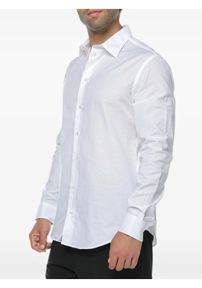 Emporio Armani jacquard-weave long-sleeve shirt - White