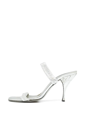 Prada Pre-Owned ruched strap sandals - Silver