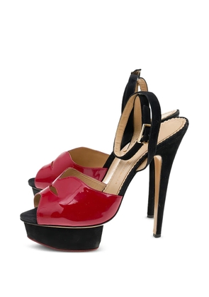 Charlotte Olympia patent leather platform sandals - Red