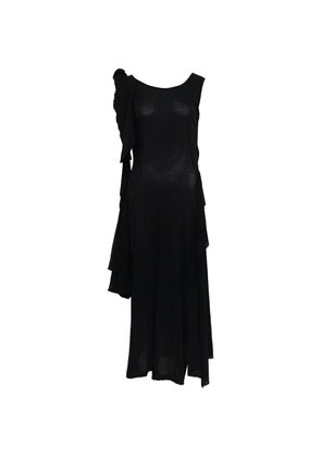 Yohji Yamamoto draped ruffled dress - Black