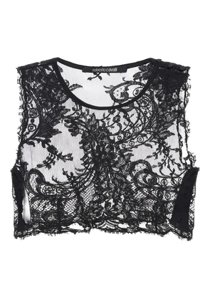Roberto Cavalli cropped top - Black