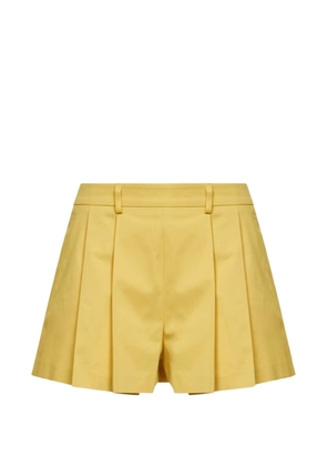 Blanca Vita pleated-motif shorts - Yellow