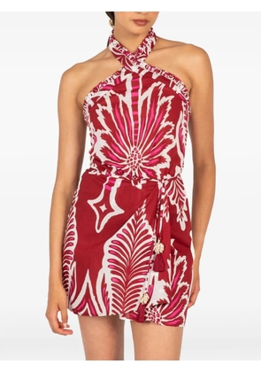 Poupette St Barth Manon floral-print mini dress - Red