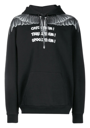 COUNTY OF MILAN Catch Them Wings print hoodie - Black
