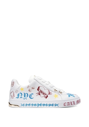 DKNY Abeni Tattoo lace-up sneakers - White