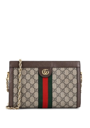 Gucci Pre-Owned Ophidia Chain Shoulder Bag GG Coated Canvas Small crossbody bag - Brown
