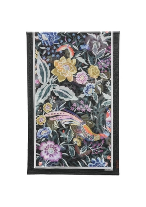 Missoni floral-print bird-motif scarf - Black