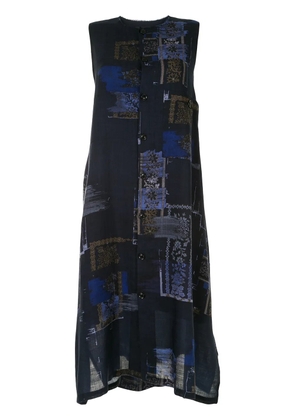 Y's abstract print knitted dress - Blue