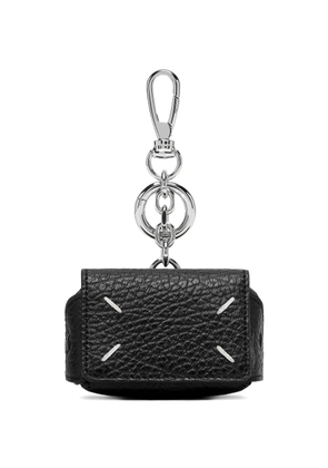 Maison Margiela Four-Stitch leather keyring - Black