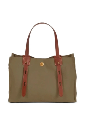 Roberta Pieri Edge leather-trim tote bag - Green