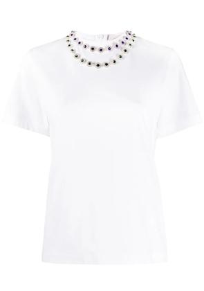 Christopher Kane flower crystal t-shirt - White