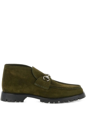 Gucci horsebit suede ankle boots - Green