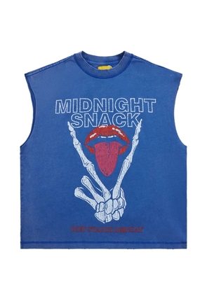 Diet Starts Monday Midnight Snack graphic-print sleeveless T-shirt - Blue