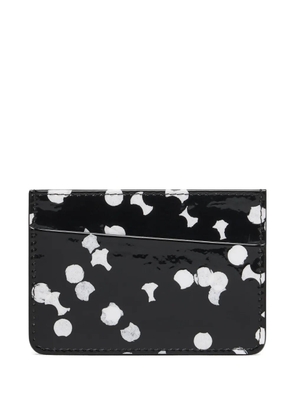 Maison Margiela confetti-print four-stitch card holder - Black