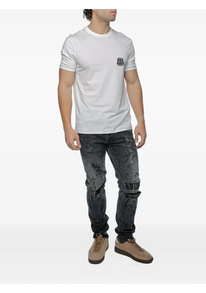 Armani Exchange logo-patch contrast-stitch t-shirt - White