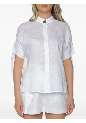 Armani Exchange tie-detail shirt - White