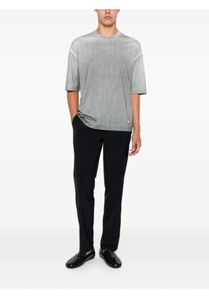 Emporio Armani pressed-crease tailored trousers - Blue