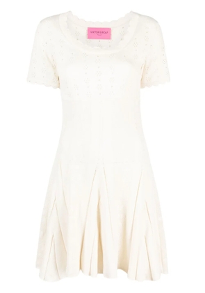 Viktor & Rolf Spinning Threads cotton-lyocell knitted minidress - Neutrals