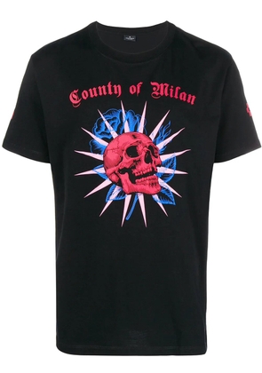 COUNTY OF MILAN skull print T-shirt - Black