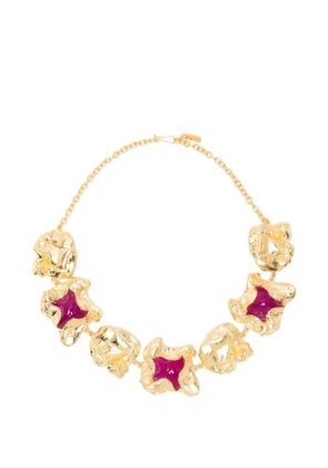 Completedworks resin-embellished hammered necklace - Gold